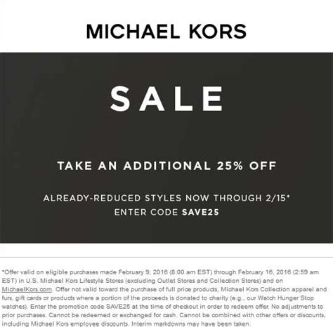 Michael Kors promo code canada